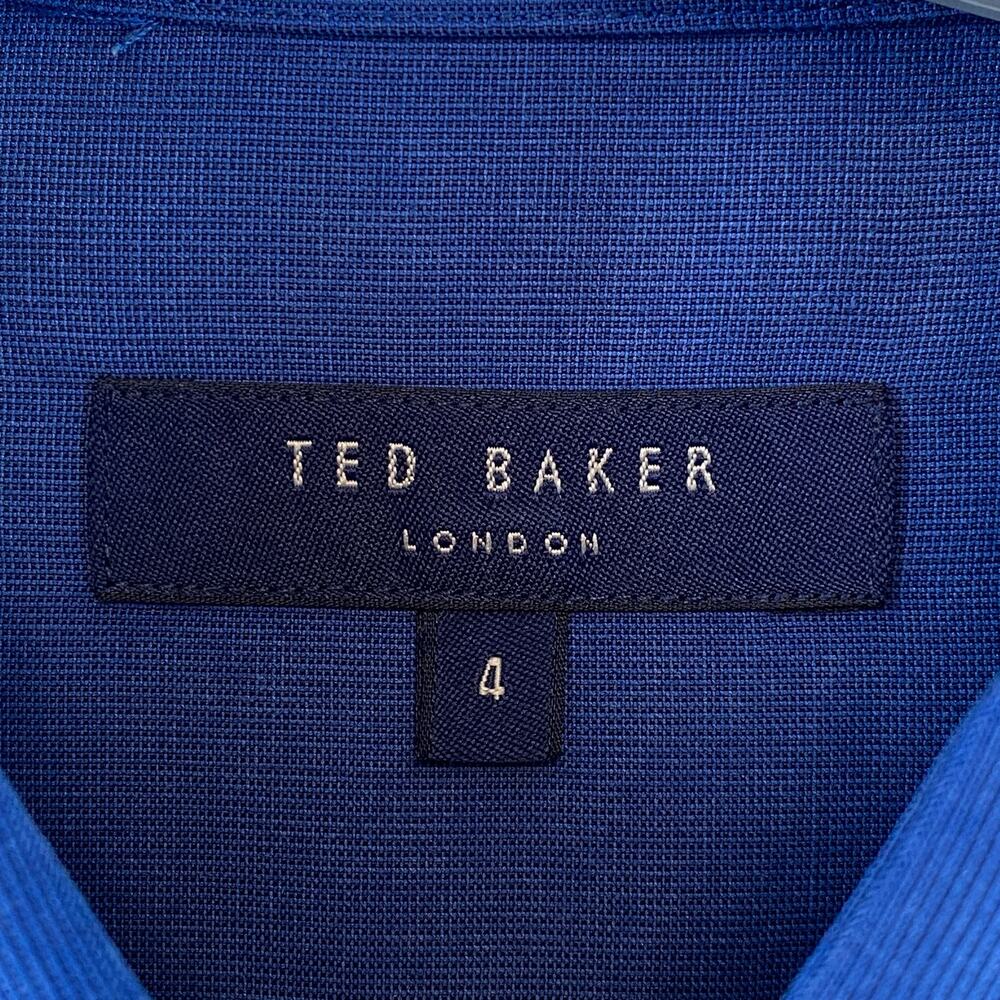 Ted Baker London Blue Long Sleeve Chest Pocket Button-Down Shirt Size Large/4 - Picture 5 of 12